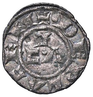 obverse: ZECCHE ITALIANE - PIACENZA - Comune, monete a nome di Corrado II (1140-1313) - Mezzano CNI 28/28; MIR 1109 NC (MI g. 0,87). BB+/BB