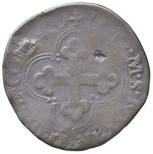 reverse: ZECCHE ITALIANE - POMPONESCO - Giulio Cesare Gonzaga (1583-1593) - Bianco MIR 871 R (MI g. 3,63)Contraffazione del bianco dei Savoia. qMB