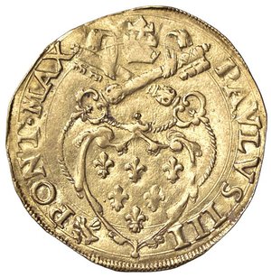 obverse: ZECCHE ITALIANE - ROMA - Paolo III (1534-1549) - Scudo d oro Munt. 19: MIR 867/1 R (AU g. 3,22). bel BB