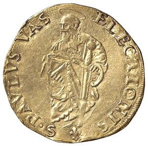 reverse: ZECCHE ITALIANE - ROMA - Paolo III (1534-1549) - Scudo d oro Munt. 19: MIR 867/1 R (AU g. 3,22). bel BB