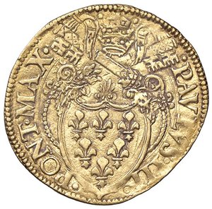 obverse: ZECCHE ITALIANE - ROMA - Paolo III (1534-1549) - Scudo d oro Munt. 23; MIR 868/3  (AU g. 3,3). BB