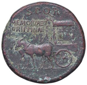 reverse: ROMANE IMPERIALI - Agrippina Madre (moglie di Germanico e madre di Caligola) - Sesterzio C. 1 (8 Fr.)  (AE g. 27,59). BB/BB+