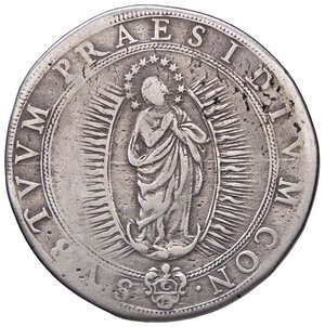 reverse: ZECCHE ITALIANE - ROMA - Urbano VIII (1623-1644) - Piastra 1643 A. XX CNI 377/537; Munt. 31 R (AG g. 31,36). meglio di MB