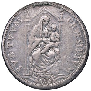 reverse: ZECCHE ITALIANE - ROMA - Innocenzo XI (1676-1689) - Testone A. I CNI 14; Munt. 60 R AG  Appiccagnolo rimosso. qBB