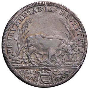 reverse: ZECCHE ITALIANE - ROMA - Alessandro VIII (1689-1691) - Testone 1690 A. I CNI 27; Munt. 16  (AG g. 8,61) Ex asta Bolaffi 321, lotto 554Appiccagnolo abilmente rimosso. qBB