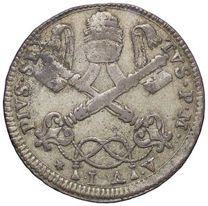 obverse: ZECCHE ITALIANE - ROMA - Pio VI (1775-1799) - 2 Carlini 1780 A. VI CNI 73; Munt. 74  MI. qBB