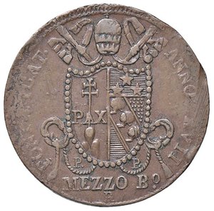 obverse: ZECCHE ITALIANE - ROMA - Pio VII (1800-1823) - Baiocco 1816 A. XVII  R CU. BB