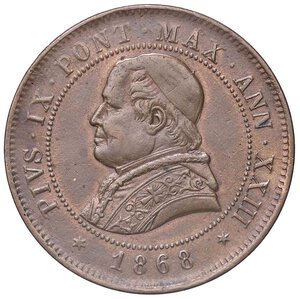 obverse: ZECCHE ITALIANE - ROMA - Pio IX (1866-1870) - 4 Soldi 1868 A. XXIII Pag. 594; Mont. 403  CU. BB+