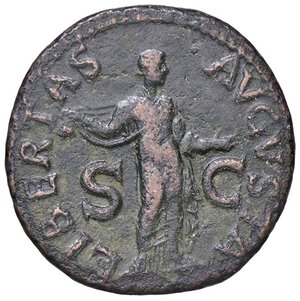 reverse: ROMANE IMPERIALI - Claudio (41-54) - Asse C. 47; RIC 113  (AE g. 10,86) Con cartellino Clelio Varesi. bel BB