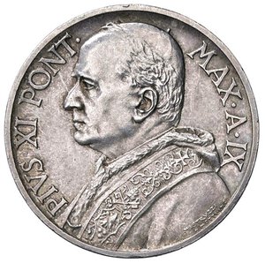 obverse: ZECCHE ITALIANE - ROMA - Pio XI (1922-1939) - 10 Lire 1930 Pag. 623; Mont. 432  AG. SPL-FDC