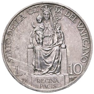 reverse: ZECCHE ITALIANE - ROMA - Pio XI (1922-1939) - 10 Lire 1930 Pag. 623; Mont. 432  AG. SPL-FDC