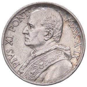 obverse: ZECCHE ITALIANE - ROMA - Pio XI (1922-1939) - 5 Lire 1930 Pag. 633; Mont. 441  AG. bello SPL