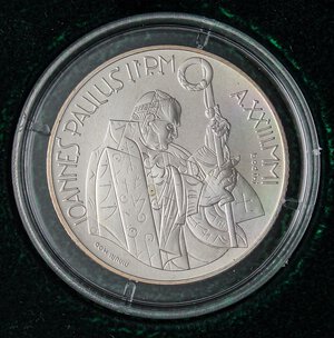 obverse: ZECCHE ITALIANE - ROMA - Giovanni Paolo II (1978-2005) - 2.000 Lire 2001 - Dialogo tra le Culture Mont. 37 bis  AG In confezione. FDC