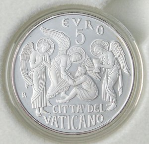 obverse: ZECCHE ITALIANE - ROMA - Francesco (2013) - 5 Euro 2019 A. VII   AG In confezione. FS