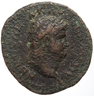 obverse: ROMANE IMPERIALI - Nerone (54-68) - Asse   (AE g. 8,27) Metallo poroso. qBB