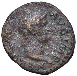 obverse: ROMANE IMPERIALI - Nerone (54-68) - Quadrante   (AE g. 2,7). qBB