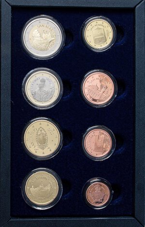 obverse: ZECCHE ITALIANE - SAN MARINO - Monetazione Euro  - Serie 2022    Confezione da 10 pezzi. FS