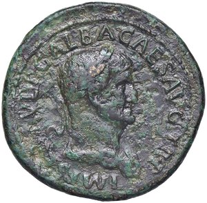 obverse: ROMANE IMPERIALI - Galba (68-69) - Sesterzio C. 130  (AE g. 25,62) Ritocchi. qBB/MB+