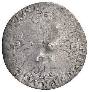 obverse: ZECCHE ITALIANE - SIENA - Repubblica (1404-1555) - Mezzo giulio CNI 225; MIR 550 RRRR (AG g. 1,19). MB