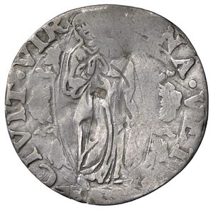 reverse: ZECCHE ITALIANE - SIENA - Repubblica (1404-1555) - Mezzo giulio CNI 225; MIR 550 RRRR (AG g. 1,19). MB