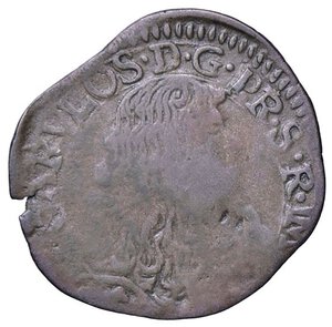 obverse: ZECCHE ITALIANE - SOLFERINO - Carlo Gonzaga (1639-1678) - Giorgino CNI 1/5; MIR 957 NC (MI g. 1,62). MB