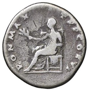 reverse: ROMANE IMPERIALI - Vespasiano (69-79) - Denario   (AG g. 3,21). MB