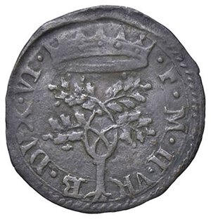 obverse: ZECCHE ITALIANE - URBINO - Francesco Maria II della Rovere (1574-1624) - Quattrino CNI 226/234: Cav. 233  (MI g. 0,58). BB