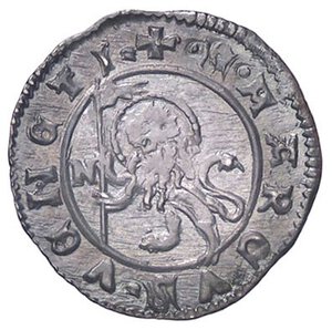 reverse: ZECCHE ITALIANE - VENEZIA - Lorenzo Celsi (1361-1365) - Soldino Pao. 2  (AG g. 0,54). qSPL/BB+