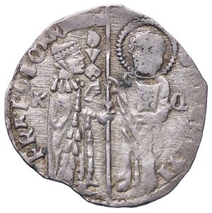 obverse: ZECCHE ITALIANE - VENEZIA - Francesco Foscari (1423-1457) - Grossetto Pao. 4  (AG g. 1,4). BB/qBB