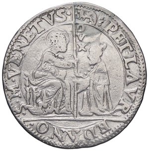 obverse: ZECCHE ITALIANE - VENEZIA - Pietro Loredan (1567-1570) - Osella 1568 A. I Pao. 49 RR (AG g. 9,45) Da montatura abilmente rimossa. qBB/BB