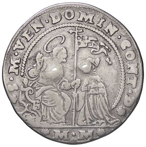 obverse: ZECCHE ITALIANE - VENEZIA - Domenico Contarini (1659-1675) - Osella 1666 A. VIII Pao. 149  (AG g. 9,15) Due fori. meglio di MB