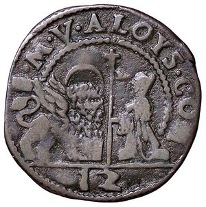 obverse: ZECCHE ITALIANE - VENEZIA - Alvise Contarini (1676-1684) - Soldo da 12 bagattini Pao. 17  (MI g. 1,82). BB