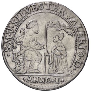 obverse: ZECCHE ITALIANE - VENEZIA - Silvestro Valier (1694-1700) - Osella 1694 A. I Mont. 2216; Pao. 177 R (AG g. 9,39) Da montatura abilmente rimossa. qBB