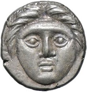 obverse: GRECHE - TRACIA - Apollonia Pontica  - Obolo S. Cop. 461  (AG g. 1,21). SPL/qSPL