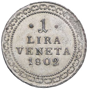 reverse: ZECCHE ITALIANE - VENEZIA - Francesco II d Asburgo - Lorena (1797-1805) - Lira 1802 Pag. 10; Mont. 15 R MI. BB+