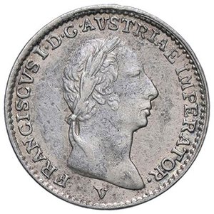 obverse: ZECCHE ITALIANE - VENEZIA - Francesco I d Asburgo-Lorena (1815-1835) - Quarto di lira austriaca 1822 Pag. 80; Mont. 130 R AG. BB-SPL