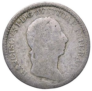 obverse: ZECCHE ITALIANE - VENEZIA - Francesco I d Asburgo-Lorena (1815-1835) - Quarto di lira austriaca 1824 Pag. 82; Mont. 132 R AG. MB