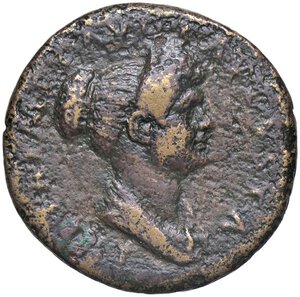 obverse: ROMANE IMPERIALI - Giulia Titi (figlia di Tito) - Asse C. 18  (AE g. 10,33). qBB/BB+