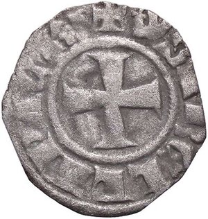 reverse: SAVOIA - Isabella de Villehardouin (1297-1301) - Denaro tornese MIR 14 R (MI g. 0,63). qBB