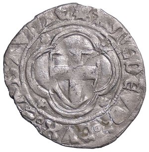 obverse: SAVOIA - Amedeo VIII Duca (1416-1440) - Mezzo grosso MIR 139 NC (AG g. 1,15) Frattura di conio. BB