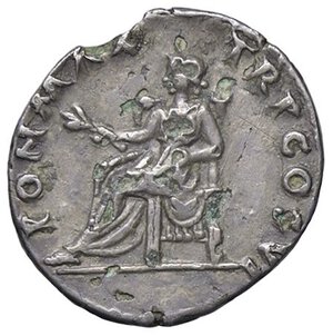 reverse: ROMANE IMPERIALI - Domiziano (81-96) - Denario   (AG g. 2,43) Suberato. BB