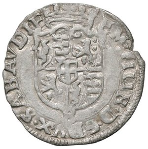 obverse: SAVOIA - Emanuele Filiberto (1553-1580) - Soldo 1570 MIR 534 NC (MI g. 1,65)II tipo. BB/qBB