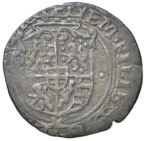 obverse: SAVOIA - Emanuele Filiberto (1553-1580) - Soldo 1571 MIR 534 NC (MI g. 1,65). qBB