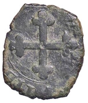 reverse: SAVOIA - Carlo Emanuele I (1580-1630) - Mezzo grosso di Piemonte MIR 674 NC (MI g. 0,74). qBB