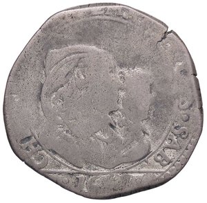 obverse: SAVOIA - Carlo Emanuele II, reggenza (1638-1648) - Mezza lira 1642 MIR 758b R (MI g. 7,87). MB