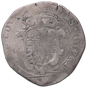 reverse: SAVOIA - Carlo Emanuele II, reggenza (1638-1648) - Mezza lira 1642 MIR 758b R (MI g. 7,87). MB