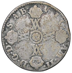 obverse: SAVOIA - Vittorio Amedeo II (secondo periodo, 1680-1730) - 15 Soldi 1694 MIR 866c NC (MI g. 6,32). qBB