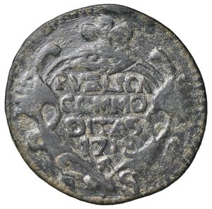 reverse: SAVOIA - Vittorio Amedeo II (secondo periodo, 1680-1730) - Grano 1718 (Palermo) MIR 901n NC CU Sigle TS. qBB