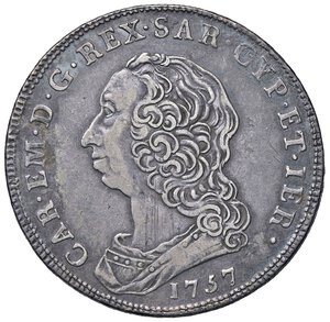 obverse: SAVOIA - Carlo Emanuele III (1730-1773) - Scudo 1757 Mont. 166 R AG. BB+/qSPL