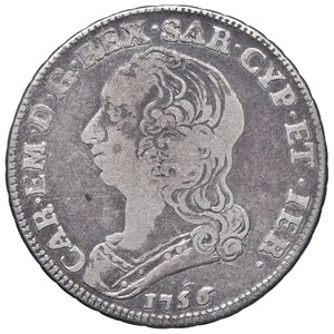 obverse: SAVOIA - Carlo Emanuele III (1730-1773) - Quarto di scudo 1756 Mont. 192  AG. meglio di MB